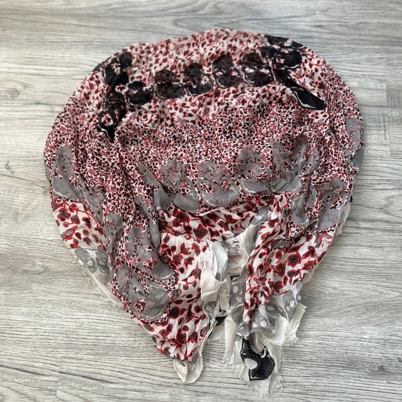 Zadig &Voltaire Accessory Scarf Red/Black/Gray - Picture 2 of 12
